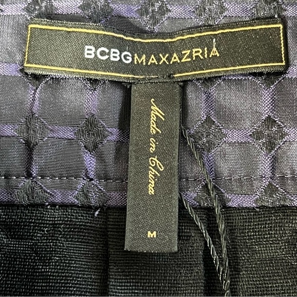 NWOT BCBG MaxAzria Dark Textured Purple Ruffle Collar Dress Women's Size M - Picture 14 of 16
